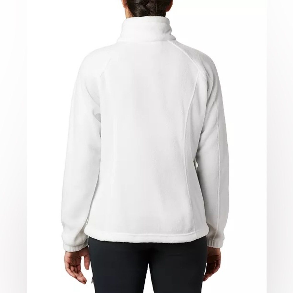 Columbia White Fleece Jacket size large - Picture 3 of 7
